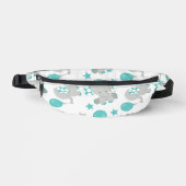 Elefantenmuster, Niedliche Elefanten - Blau grau Bauchtasche (Vorderseite)