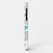 Elefantenmuster, Niedliche Elefanten - Blau grau Case-Mate iPhone Hülle (Hinten/Links)