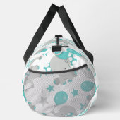 Elefantenmuster, Niedliche Elefanten - Blau grau Duffle Bag (Rechts)