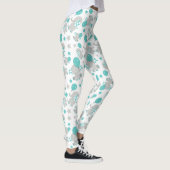 Elefantenmuster, Niedliche Elefanten - Blau grau Leggings (Rechts)