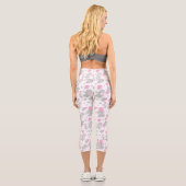 Elefantenmuster, Niedliche Elefanten - rosa grau Capri Leggings (Rückseite)