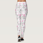 Elefantenmuster, Niedliche Elefanten - rosa grau Leggings (Rückseite)