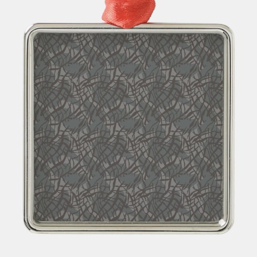 Elefantenmuster Ornament Aus Metall (Vorne)
