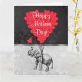 Elefantenmütter Karte (Gelbe Blume)