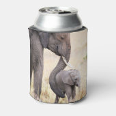 Elefantenmutter und Baby-Foto Dosenkühler (Kanne Rückseite)