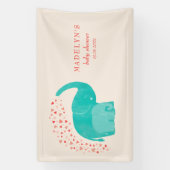 Elefantenmütter und Babydusche Banner (Vertikal)