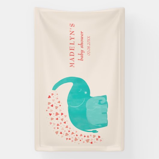 Elefantenmütter und Babydusche Banner (Vertikal)