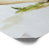 Elefantenmutter und Babywasserfarbe Print 20x16 Poster (Ecke)