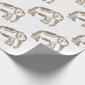 Elefantenpapier Geschenkpapier (Ecke)