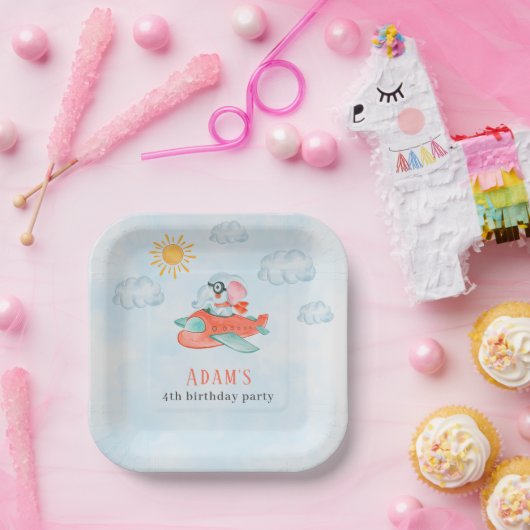 Elefantenpapier Pappteller (Party)