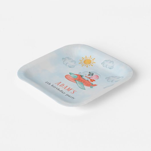 Elefantenpapier Pappteller (Gewinkelt)