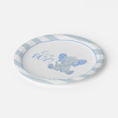 Elefantenpapierplatte - ein Junge Pappteller (Schrägansicht)