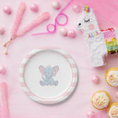 Elefantenpapierplatte - Mädchen Pappteller (Party)