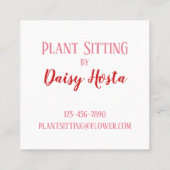 Elefantenparade in Gelb Quadratische Visitenkarte (Rückseite)