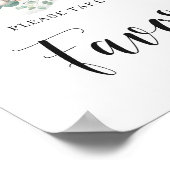 Elefantenpflanze Eukalyptus boho Gefälligkeitszeic Poster (Ecke)