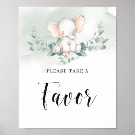 Elefantenpflanze Eukalyptus boho Gefälligkeitszeic Poster