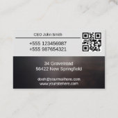 Elefantenportrait Hintergrund dunkel Umzugsfirma Visitenkarte (Rückseite)