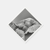 Elefantenportrait Serviette (Ecke)