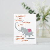 Elefantenpostkarte Postkarte (Stehend Vorderseite)