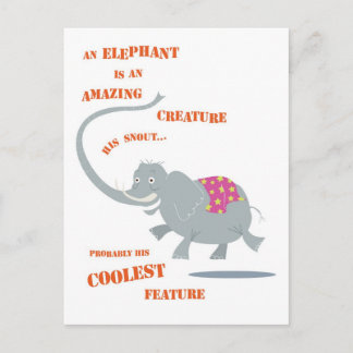 Elefantenpostkarte Postkarte