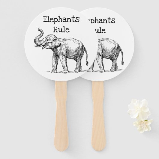 Elefantenregel Fächer (Vorne und Hinten)