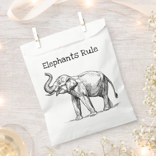 Elefantenregel Geschenktütchen (Ausgeschnitten)