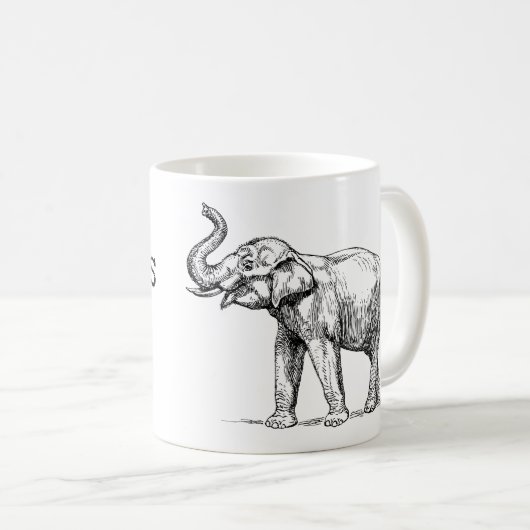 Elefantenregel Kaffeetasse (VorderseiteRechts)