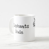 Elefantenregel Kaffeetasse (Vorderseite Links)