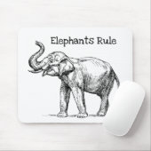 Elefantenregel Mousepad (Mit Mouse)