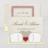 Elefantenreihe Save the Date (Vorne/Hinten)
