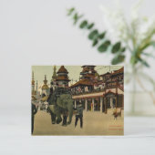 Elefantenreise im Luna Park, Coney Island, 1910 Postkarte (Stehend Vorderseite)