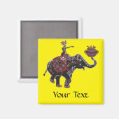 Elefantenreiter Magnet (Vorderseite/Rückseite)