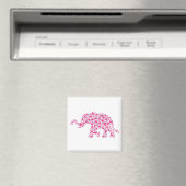 Elefantenrosa-Herz (1) Magnet (In Situ (Geschirrspüler))