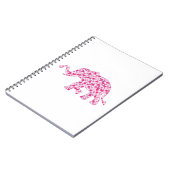 Elefantenrosa-Herz (1) Notizblock (Linke Seite)