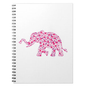 Elefantenrosa-Herz (1) Notizblock