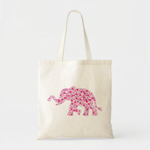 Elefantenrosa-Herz (1) Tragetasche