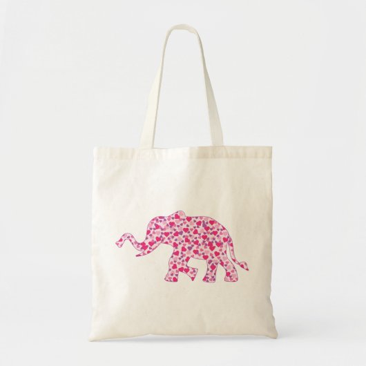 Elefantenrosa-Herz (1) Tragetasche (Vorne)