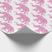 Elefantenrosa Herzen der Liebe Geschenkpapier (Ecke)