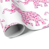 Elefantenrosa Herzen der Liebe Geschenkpapier (Rolleneckpunkt)