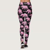 Elefantenrosa Herzen der Liebe Leggings (Rückseite)
