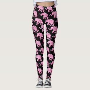Elefantenrosa Herzen der Liebe Leggings