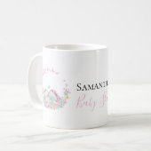 Elefantenrosa Schmetterlinge Kaffee Tasse (Vorderseite Links)