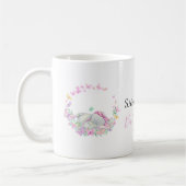 Elefantenrosa Schmetterlinge Kaffee Tasse (Links)