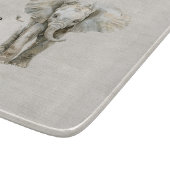 Elefantensafari-Tier-Faux-Leinen Schneidebrett (Ecke)