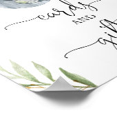 Elefantensafarikarten und Geschenke Babyduschzeich Poster (Ecke)