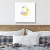 Elefantenschlafen auf dem Mond Personalisierte Geb Leinwanddruck (Insitu (Schlafzimmer))