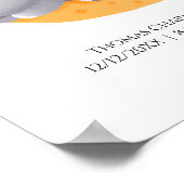 Elefantenschlafen auf dem Mond Personalisierte Geb Poster (Ecke)