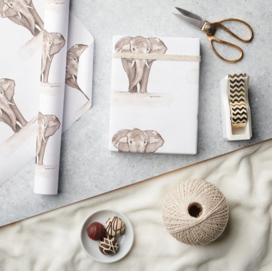 Elefantenschmuck Geschenkpapier (Basteln)