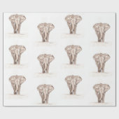 Elefantenschmuck Geschenkpapier (Flach)