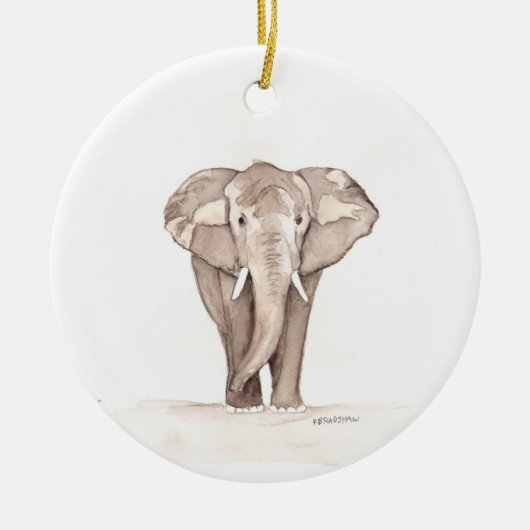 Elefantenschmuck Keramik Ornament (Vorne)
